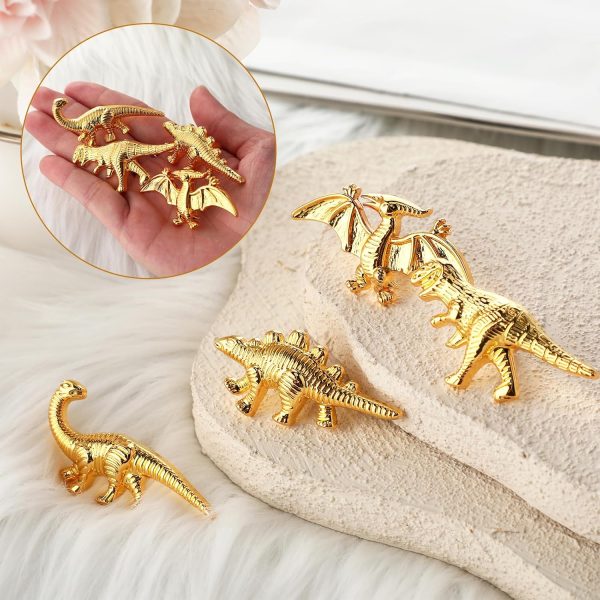 Dinosaur Cabinet Handles ArtisanWonders Gold Finish-2