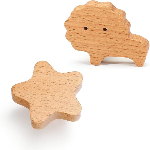 Wooden Cabinet Knob Evionlin Modern Drawer Handle-6