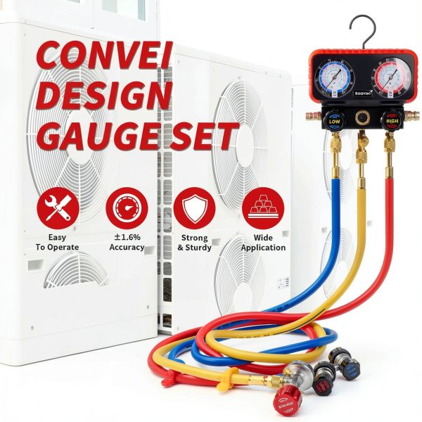 Rogvoc AC Manifold Gauge Set Brass Construction-1