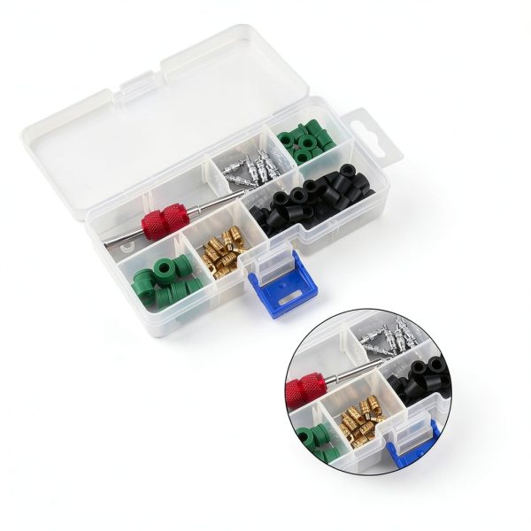 Tbest A/C Valve Core Kit for Autos-6