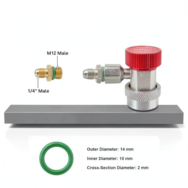 R134a Refrigerant Adapter Aluminum Quick Connect-3