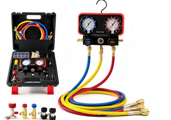 Rogvoc AC Manifold Gauge Set Brass Construction-0