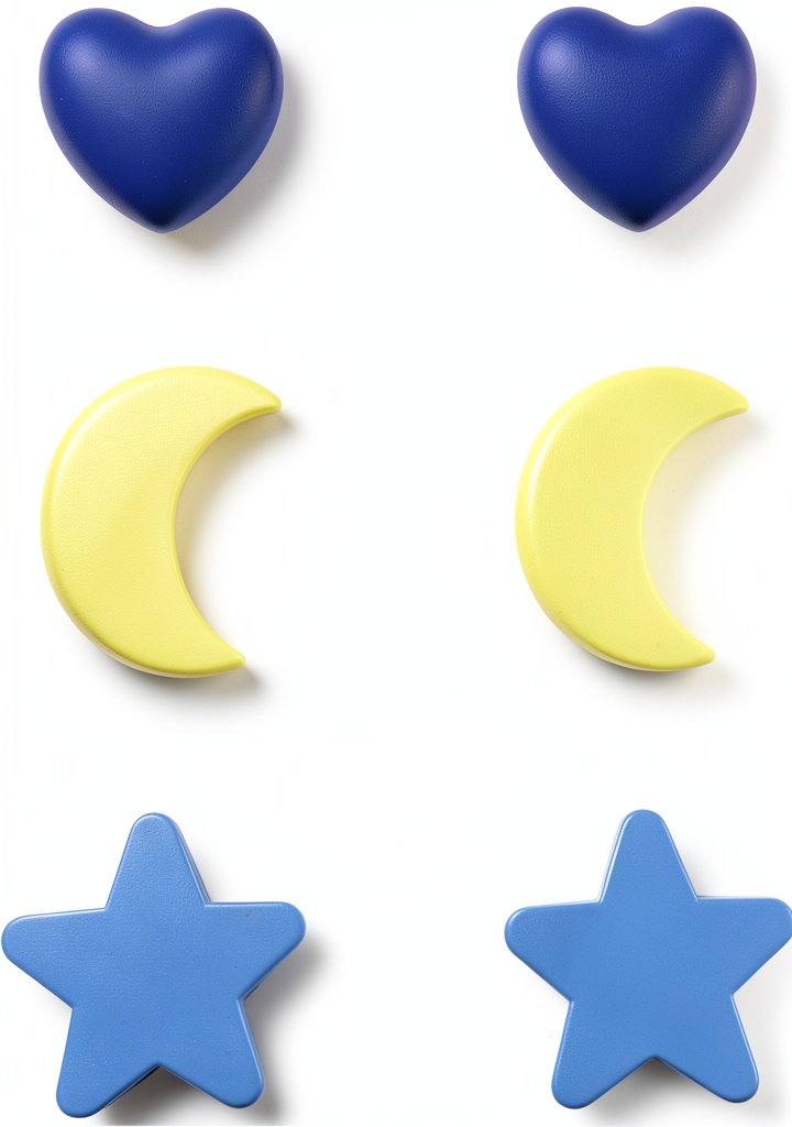 Cartoon-shaped drawer knobs in different colors