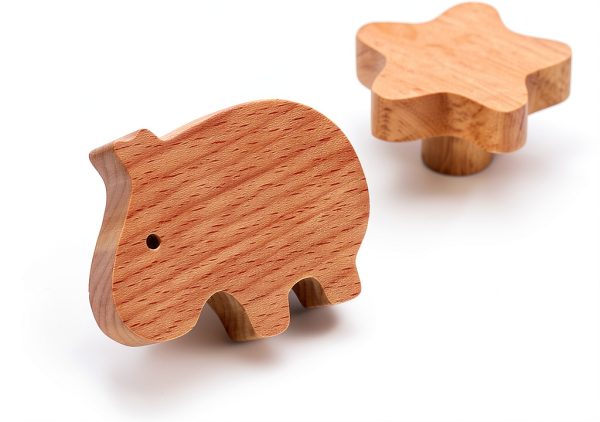 Wood Cabinet Handle Evionlin Modern Knob for Kids-4