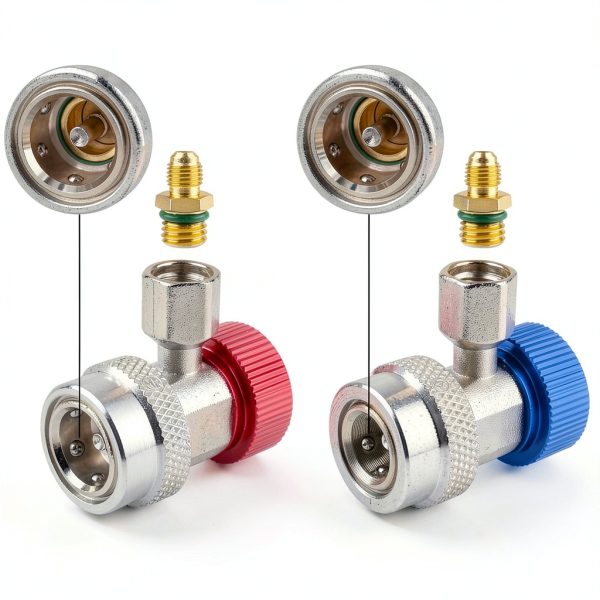 R134a Refrigerant Adapter Aluminum Quick Connect-4