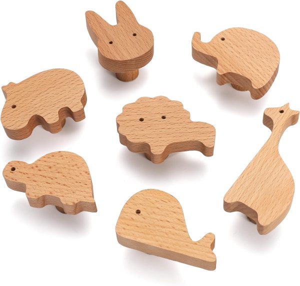 Wooden Cabinet Knob Evionlin Modern Drawer Handle-2