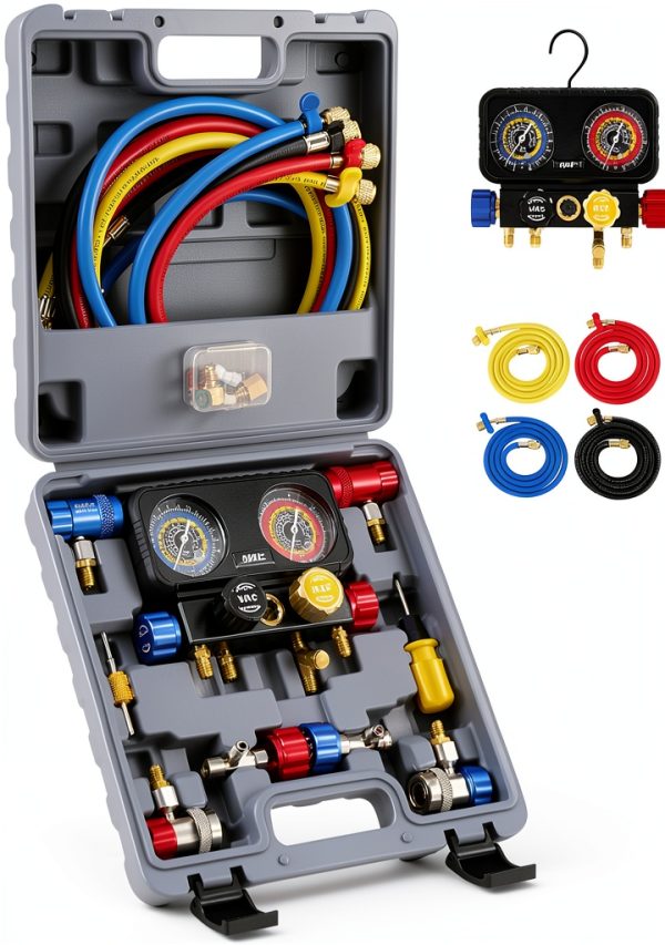 Orion Motor Tech AC Gauge Set for HVAC Repair-0