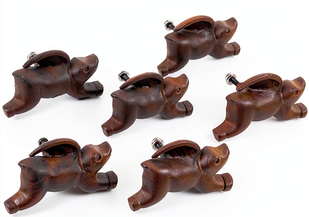 Cast Iron Cabinet Handles in brown finish