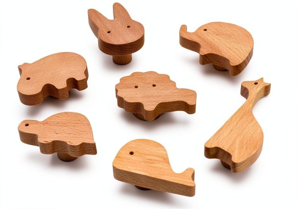 Wood Cabinet Handle Evionlin Modern Knob for Kids-2